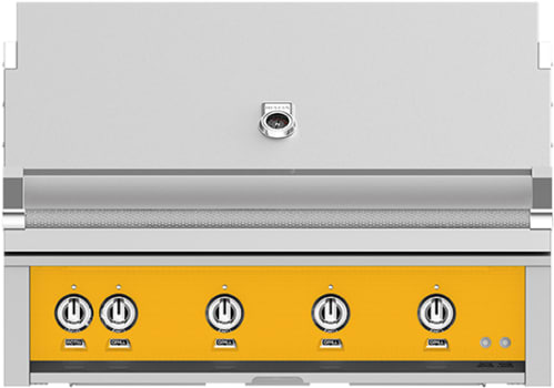 Hestan GABR42NGYW 42 Inch Built-In Grill with with Trellis Burner, Halogen Stadium Lights - Yellow