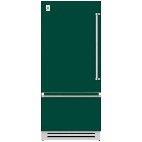Hestan KRBL36GR 36 Inch Left Hinged Built-In Bottom Freezer Refrigerator with 18.5 cu. ft. Capacity - Green
