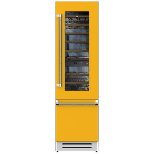 Hestan KRWL24YW 24 Inch Left Hinged Refrigerator with Wine - Yellow