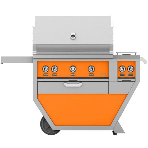 Hestan GSBR30CX2NGOR 30" Built-In Natural Gas Grill with Rotisserie & Sear Burner - Orange