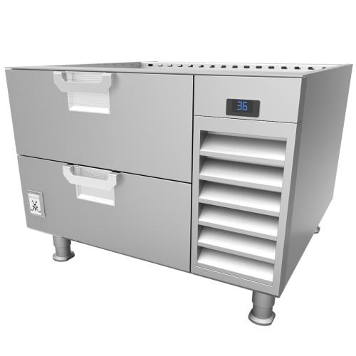 Hestan HRBSC48 48 Inch Refrigerated Base with Cold Rail, Self-Contained