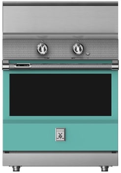Hestan KRI30BKTQ 30 Inch Freestanding Induction Range with 5 Cooking Elements, 5.8 cu. ft. Oven Capacity- Black - Turquoise