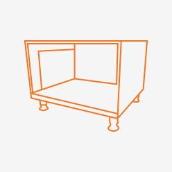 Hestan HCB48 48 Inch Open Base Cabinet