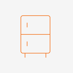 Hestan HRBSC60OR 60 Inch Refrigerated Base with Cold Rail, Self-Contained - Orange