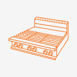 Hestan HST244LPH2 24 Inch Split Top - 4 Burner - Liquid Propane - H2