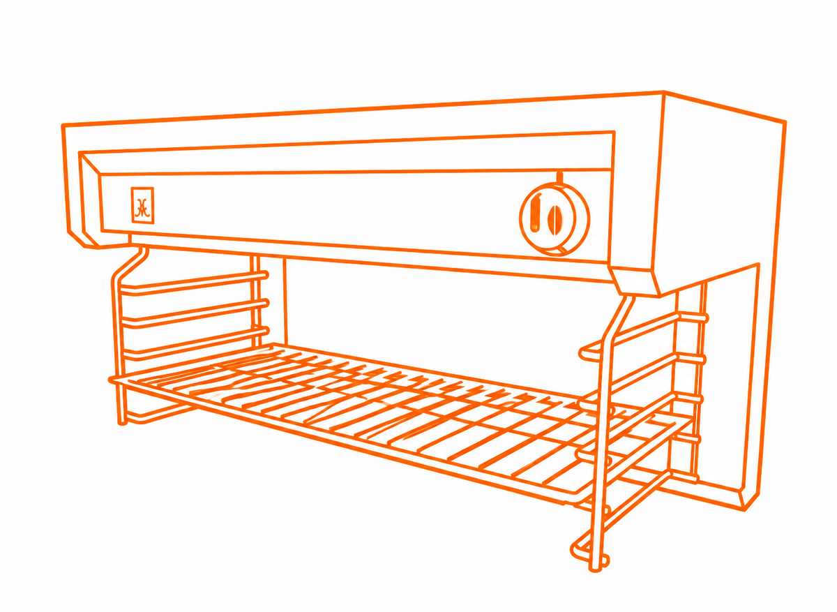 Hestan HCMW72NGH2 72-Inch Wall Mount Cheesemelter - NG-H2 Natural Gas Configuration