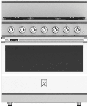 Hestan KRD365NGWH 36 Inch Duel Fuel Range with 5 Burners - NG - White