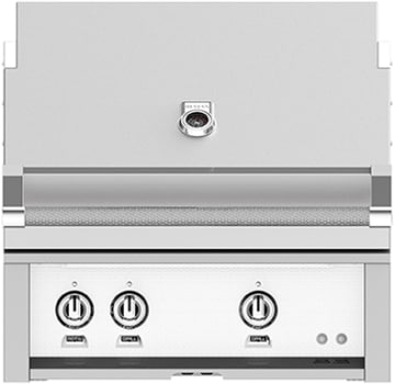 Hestan GMBR30LPWH 30 Inch Built-In Grill with with 525 sq. in. Grilling Area, 1 Trellis Tubular Burner - White