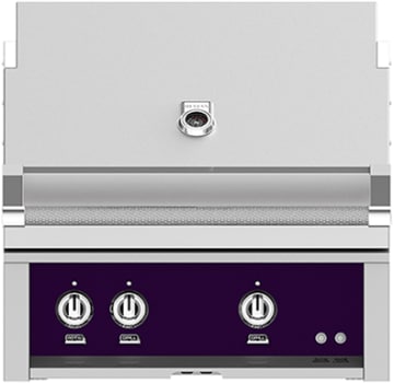 Hestan GMBR30NGPP 30 Inch Built-In Grill with with 525 sq. in. Grilling Area, 1 Trellis Tubular Burner - Purple