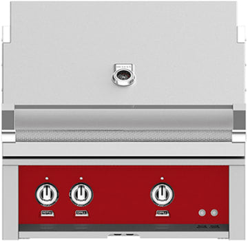 Hestan GMBR30LPRD 30 Inch Built-In Grill with with 525 sq. in. Grilling Area, 1 Trellis Tubular Burner - Red