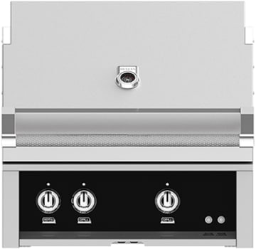 Hestan GABR30NGBK 30 Inch Built-In Grill with Temperature Gauge and Hot Surface Ignition - Black