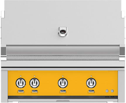 Hestan GABR36NGYW 36 Inch Built-In Grill with Temperature Gauge and Hot Surface Ignition - Yellow