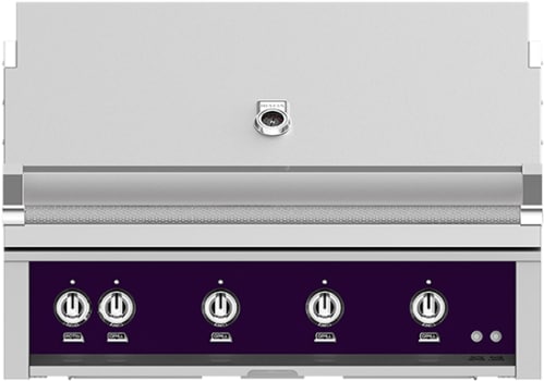 Hestan GSBR42LPPP 42 Inch Built-In Grill with Sear Burners, Halogen Stadium Lights™, Infrared Top Burner, DiamondCut Grates™, Rotisserie - Purple