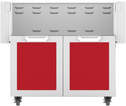 Hestan GCD36RD 36 Inch Double Door Grill Cart - Red