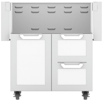 Hestan GCR30WH 30 Inch Double Drawer and Door Grill Cart - White