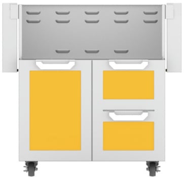 Hestan GCR30YW 30 Inch Double Drawer and Door Grill Cart - Yellow