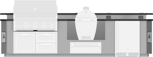 Hestan GESBK12 12 Ft. Outdoor Living Suite with Egg Shaped Smoker/Grill and Bar
