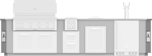 Hestan GESD12 12 Ft. Outdoor Living Suite with Side Burner and Beer Dispenser