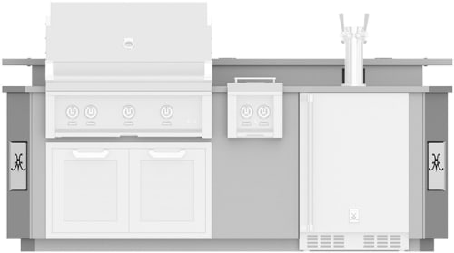 Hestan GESDB08 8 Ft. Outdoor Living Suite with Side Burner