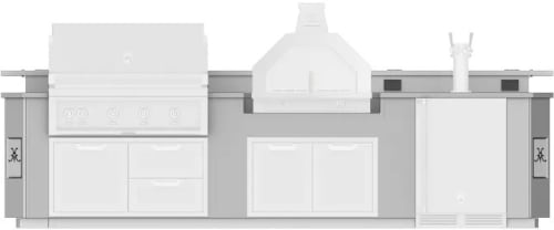 Hestan GESDBC12 12 Ft. Outdoor Living Suite with Campania Pizza Oven