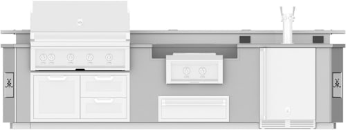 Hestan GESDBP12 12 Ft. Outdoor Living Suite with Power Burner and Heavy-Gauge Construction