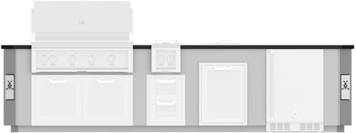 Hestan GESS12 12 Ft. Outdoor Living Suite with Side Burner and Heavy-Gauge Construction