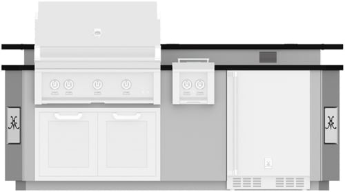 Hestan GESSB08 8 Ft. Outdoor Living Suite with Side Burner and Bar