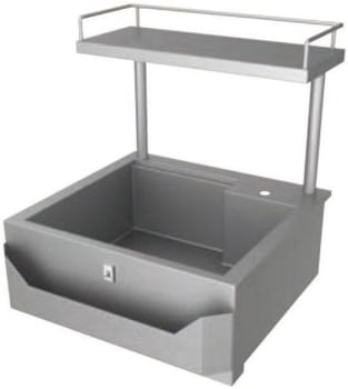 Hestan GISHS30 30 Inch Stainless Steel Insulated Sink with High Shelf and Large Drain Hole