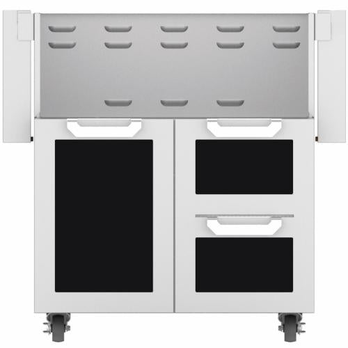 Hestan GCR30BK 30 Inch Double Drawer and Door Grill Cart - Black