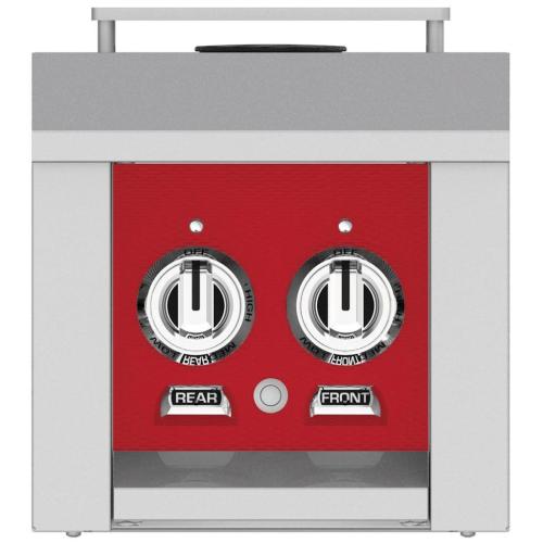 Hestan AGB122LPRD 12 Inch Side Burner with 20,000 BTU for Built-In Grills - Red