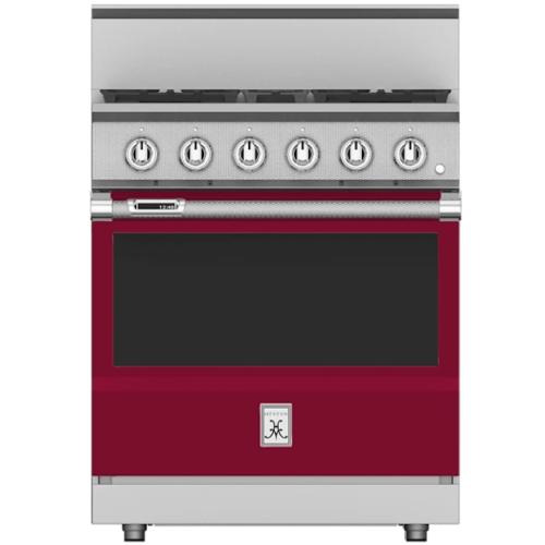 Hestan KRD304LPBG 30 Inch Duel Fuel 4 Burner Range -LP-Burgundy