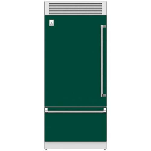 Hestan KRPL36GR 36 Inch Left Hinged Built-In Bottom Freezer Refrigerator with Top Compressor - Green