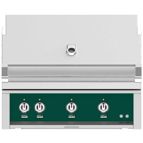 Hestan GABR36NGGR 36 Inch Built-In Grill with Temperature Gauge and Hot Surface Ignition - Green