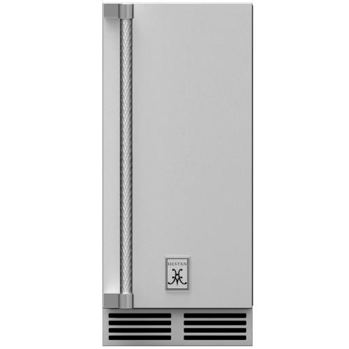 Hestan GIMR15 15 Inch Outdoor Ice Machine with 22 Lb. Storage Capacity, 55 Lbs, RIGHT HINGED