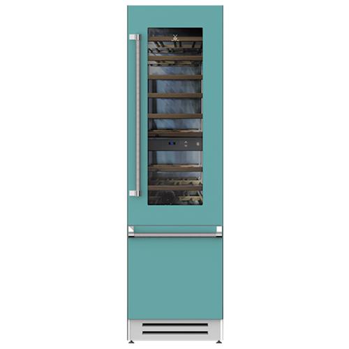 Hestan KRWL24TQ 24 Inch Left Hinged Refrigerator with Wine - Turquoise