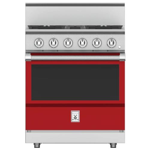 Hestan KRG304LPRD 30 Inch Freestanding Professional Gas Range with 4 Sealed Burners -LP-Red