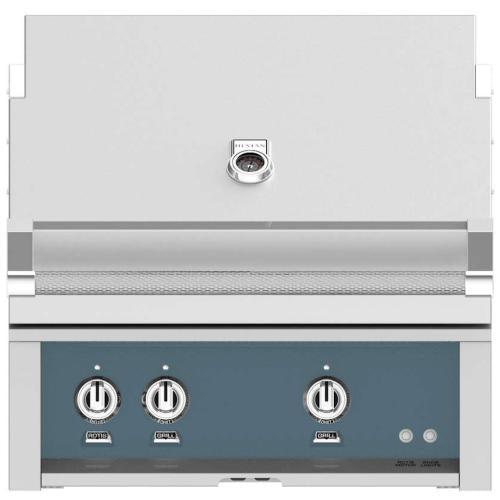 Hestan GMBR30LPGG 30 Inch Built-In Grill with (1) Trellis Burner, (1) Sear Burner and Rotisserie - Liquid Propane - Dark Gray