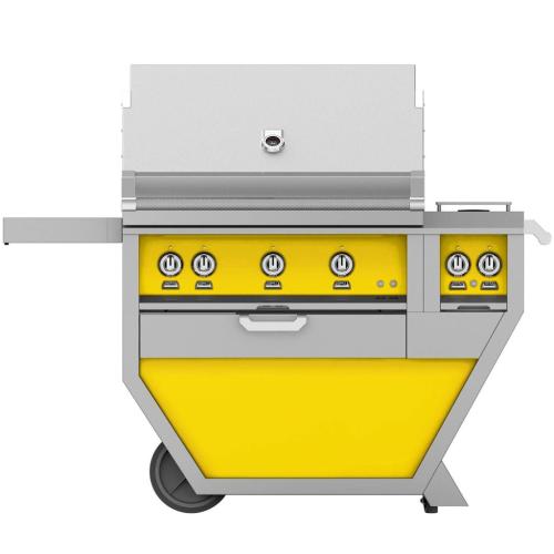 Hestan GSBR30CX2LPYW 30" Built-In Natural Gas Grill with Rotisserie & Sear Burner - Yellow