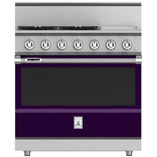 Hestan KRD364GDNGPP 36 Inch Duel Fuel 4 Burner Range with Griddle - NG - Pink