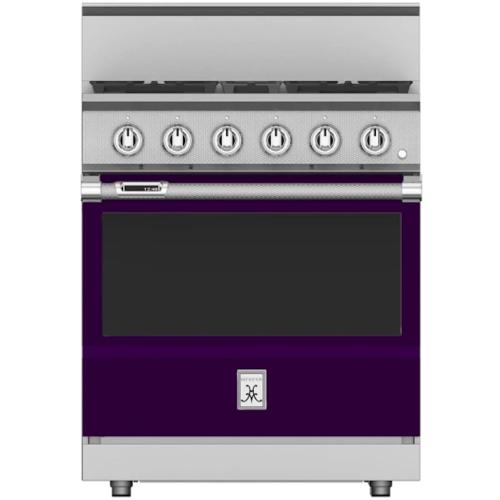 Hestan KRD304NGPP 30 Inch Duel Fuel 4 Burner Range -NG-Purple