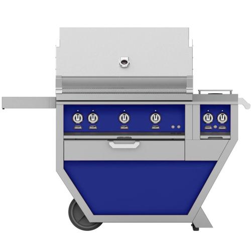 Hestan GSBR30CX2NGBU 30" Built-In Natural Gas Grill with Rotisserie & Sear Burner - Blue