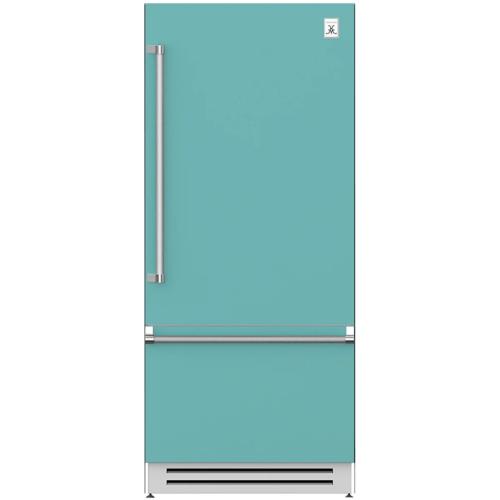 Hestan KRBR36TQ 36 Inch Right Hinged Built-In Bottom Freezer Refrigerator with 18.5 cu. ft. Capacity - Turquoise