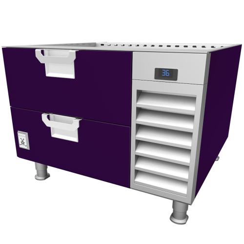 Hestan HRBRC60PP 60 Inch Refrigerated Base with Cold Rail, Remote - Purple