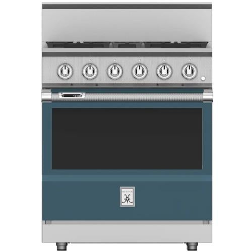 Hestan KRD304LPGG 30 Inch Duel Fuel 4 Burner Range -LP-Dark Gray