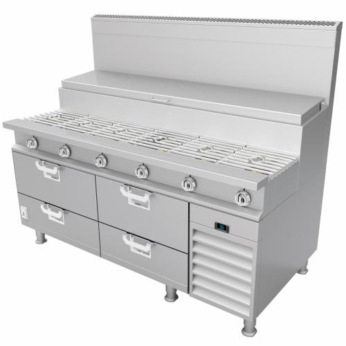 Hestan HSSP363NG 36 Inch Saute Station Assembly, Pilot - 3 Burner - Natural Gas