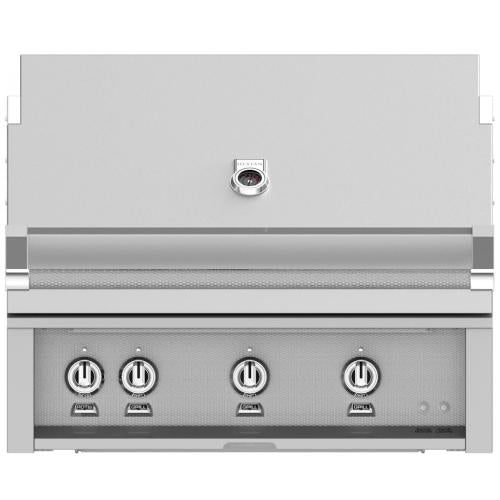 Hestan GSBR36LP 36 Inch Built-In Grill with Trellis Burner, Halogen Stadium Lights, InfraRed Top Burner, DiamondCut Grates, Rotisserie