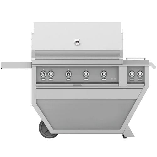 Hestan GABR42CX2NG 61 Inch Freestanding Grill with 4 Trellis Burners, Rotisserie