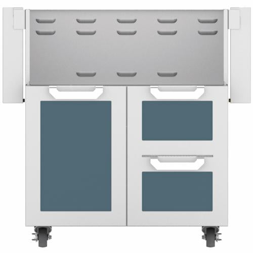 Hestan GCR36GG 36 Inch Double Drawer and Door Grill Cart - Dark Gray