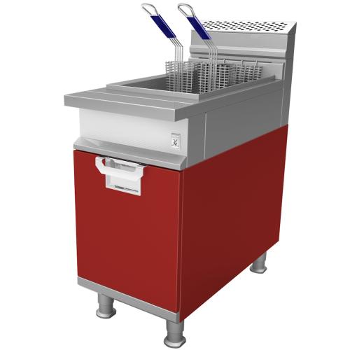 Hestan HFRR242LPH2RD 24 Inch RH Fryer Top -2 Liquid Propane-H2 - Red
