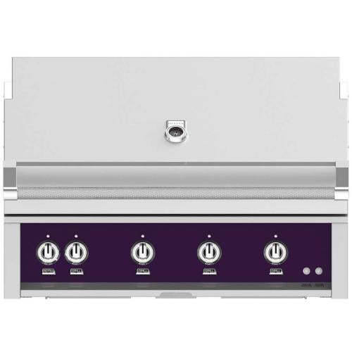 Hestan GABR42NGPP 42 Inch Built-In Grill with with Trellis Burner, Halogen Stadium Lights - Purple